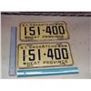 Image 1 : Matching 1957 Sask License Plates