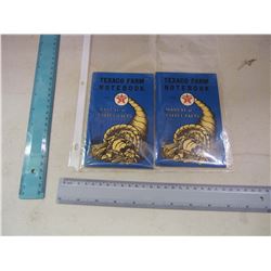 Pair Of Texaco Farm Notebooks