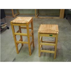 Pair Of Wooden Bar Stools