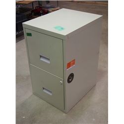 Mini Two Door Metal Filing Cabinet W/ Key 15"x18"x25"
