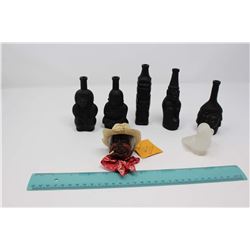 South American Bottles, Apple Art Figure, Crystal Swedish Bird