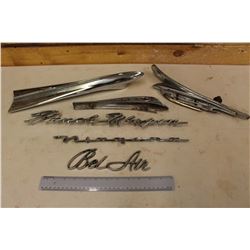Lot of Car Emblems & Hood Ornaments (Bel Air, 53 Chevy, Niagara, Etc)