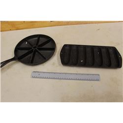 Cast Iron Lodge Cornbread Skillet & A Cast Iron Corn Roaster/Cooker