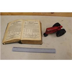 Massey Harris Universal Machinery Parts Manual(Early 1900s)& A Massey Harris Tractor w/Plastic Wheel
