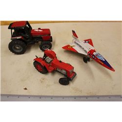 Case International 2294& A Gorgie France Toy Tractors& A USA Airforce Friction Plane