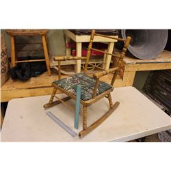 Small Upholstered Rocker