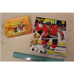 Full Box of 1988 O-Pee-Chee Hockey Yearbook Stickers & Sticker Yearbook