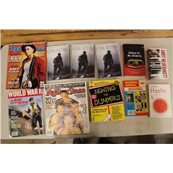 Lot of Books & Magazines: Rolling Stone, Sewing For Dummies, Casualties & more.