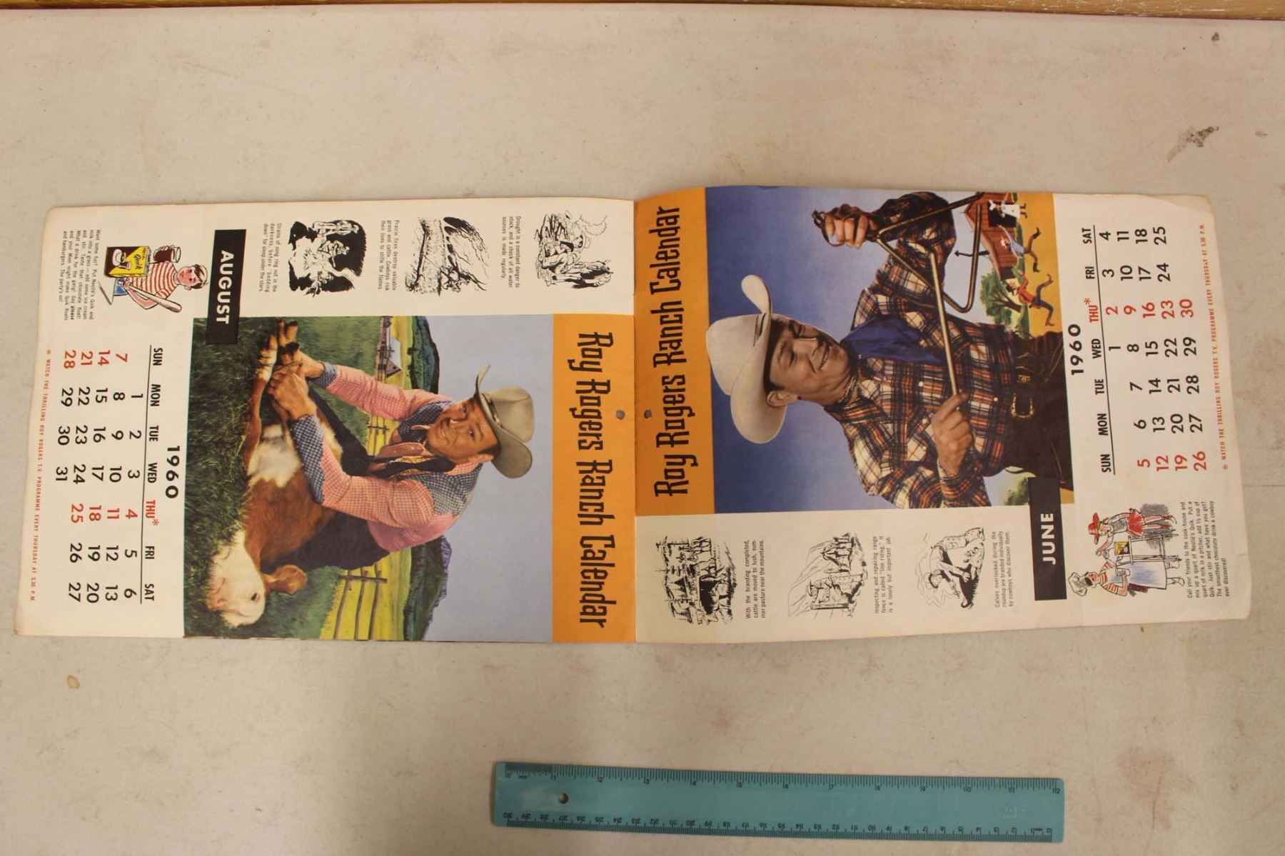 1960 Roy Rogers Ranch Calendar