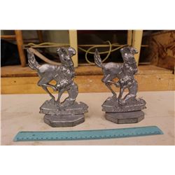 Vintage Cast Iron Book Ends- Wyoming (2)