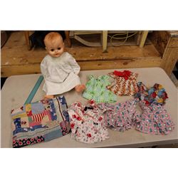 Vintage Baby Doll w/Assorted Clothes