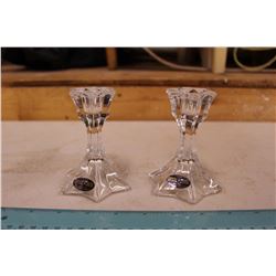 Pair of Crystal Candle Holders