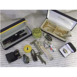 Misc Collectibles: Tins, Sharpeners, Razor, Jewellery, Etc