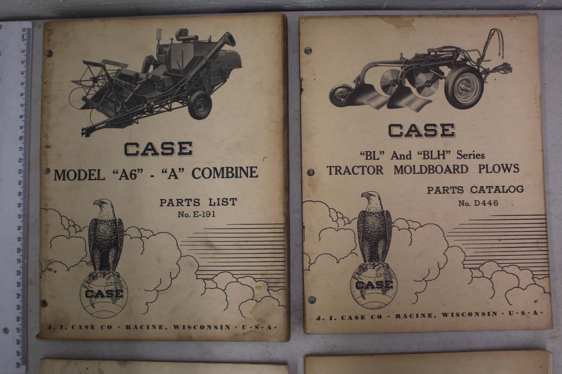 Lot Of Vintage Case Eagle Parts Catalogs