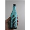 Image 1 : Antique Coca-Cola Blue Straight Sided Bottle With Embossed Script Sides And Bottom