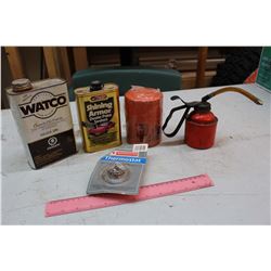 Lot of Automotive Misc: Oil Filter, Polish, Oil Spout, Etc