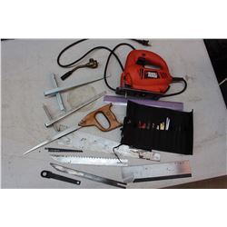 Black&Decker Jig Saw (Works)w/Various Blades & A Handsaw