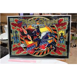 Framed Black Knight 2000 Real Pinball Machine Backglass (CPR Repo)