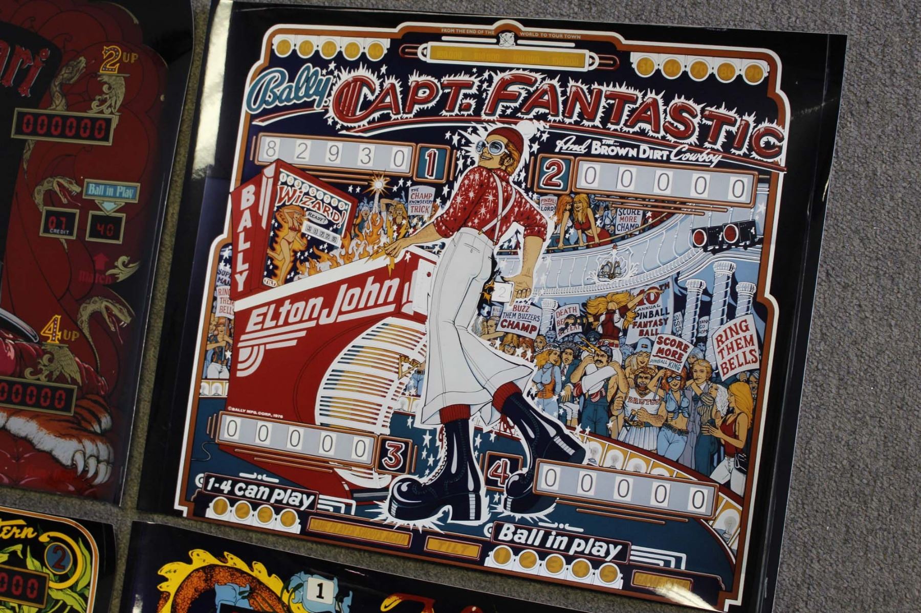 Photographic Reproductions of Pinball Backglasses (4)