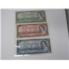 Image 1 : 1954 Canadian $1, $2, $5 Bank Notes