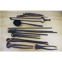 Antique Blacksmith Tool Lot