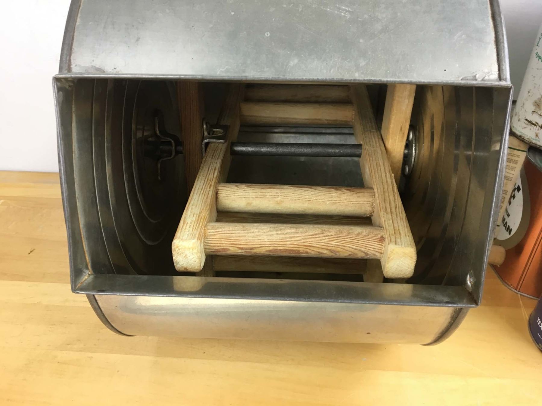 Antique Metal Butter Churn