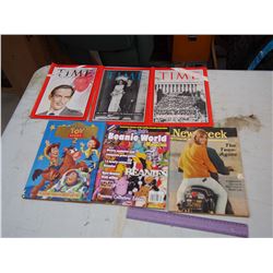1960 Time Magazines, Toy Story book, Newsweek Etc