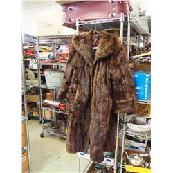 Woman's Muskrat Coat, Saskatoon Tag