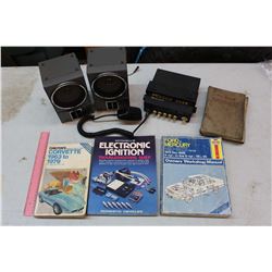 Lot of Misc: Power Max Midland, Manuals, Speakers