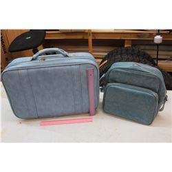 Blue Vintage Suitcase & Bag