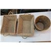 Image 2 : Wicker Baskets (2)& A Wicker Garbage Can