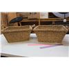 Image 3 : Wicker Baskets (2)& A Wicker Garbage Can