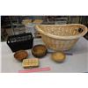 Image 1 : Lot of Wicker Containers
