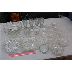Lot of Crystal/Clear Glassware