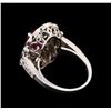 Image 3 : GIA Cert 2.53 ctw Ruby and Diamond Ring - 14KT White Gold