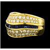 Image 1 : 1.24 ctw Sapphire and Diamond Ring - 18KT Yellow Gold