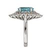 Image 2 : 3.03 ctw Paraiba Tourmaline and Diamond Ring - 18KT White Gold