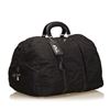 Image 2 : Prada Black Nylon Leather Double Handle Zipper Travel Duffle Bag