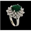 Image 4 : 4.04 ctw Emerald and Diamond Ring - 14KT White Gold