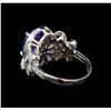 Image 3 : 14KT White Gold 3.69 ctw Tanzanite and Diamond Ring