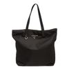 Image 1 : Prada Black Nylon Leather Long Tote Shoulder Bag