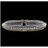 Image 1 : 14KT White Gold 6.83 ctw Diamond Tennis Bracelet