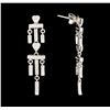 Image 2 : 0.50 ctw Diamond Earrings - 18KT White Gold