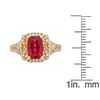 Image 4 : 1.72 ctw Rubellite and Diamond Ring - 14KT Yellow Gold