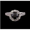 Image 2 : 2.61 ctw Black Diamond Ring - 14KT White Gold