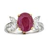 Image 1 : 2.34 ctw Ruby and Diamond Ring - 18KT White and Yellow Gold