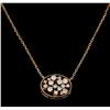 Image 2 : 0.35 ctw Diamond Necklace - 14KT Rose Gold