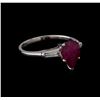 Image 1 : 1.86 ctw Ruby and Diamond Ring - Platinum