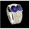 Image 4 : 2.96 ctw Tanzanite and Diamond Ring - Platinum