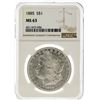 Image 1 : 1885 NGC MS63 Morgan Silver Dollar